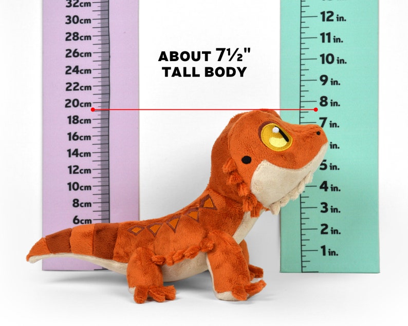 Pet Lizard Plush Sewing Pattern .pdf Tutorial Leopard Gecko Crested Bearded Dragon image 8