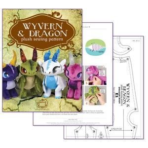 Wyvern & Dragon Chibi Plush Sewing Pattern .pdf Tutorial image 2