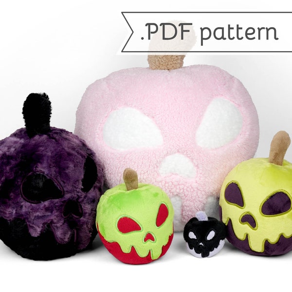 Poison Apple Plush Pillow Sewing Pattern .pdf Tutorial