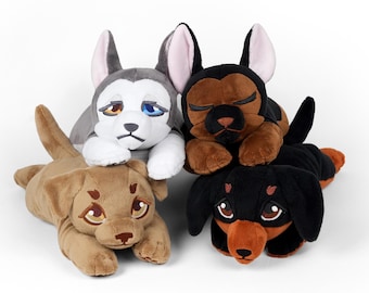 Lap Dog Plush Stuffed Animal in Minky Faux Fur