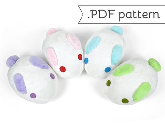 Usagi Manju (Sweet Rabbit Bun) Plush .pdf Sewing Pattern