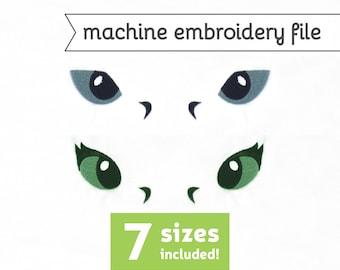 Dragon Eyes #7 File di ricamo a macchina per peluche 7 misure