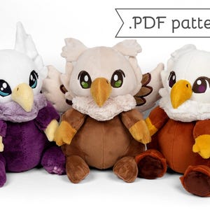 Nähanleitung für einen flauschigen Plüschgreif und Hippogriff (PDF)