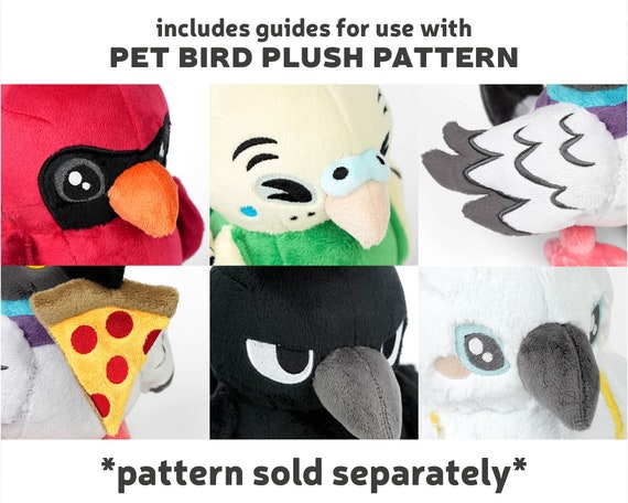 シンプルな鳥の目模様の機械刺繍ファイルデザイン ぬいぐるみ用 7