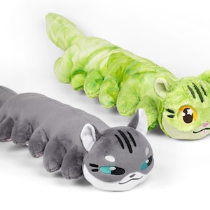 Cat-erpillar Cat Caterpillar Longue Peluche Peluche En Fausse Fourrure Minky