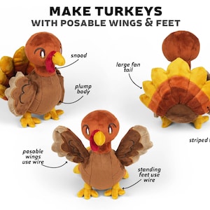 Turkey Plush Animal Sewing Pattern .pdf Tutorial - Etsy