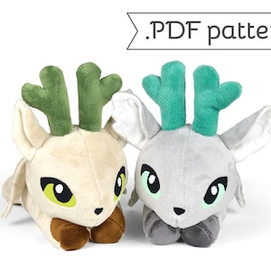 Peryton Winged Deer Stag Bird Animal Plush Sewing Pattern .pdf Tutorial