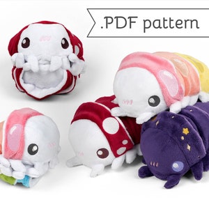 Isopod Roly Poly Pillbug Plush Animal Sewing Pattern .pdf Tutorial Wood Louse