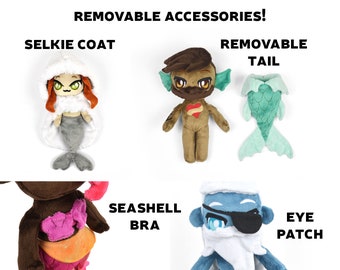 ちびマーメイド人形ぬいぐるみ縫製パターン.pdfチュートリアル取り外し