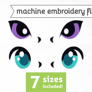 Dragon Eyes #8 Machine Embroidery File Design for Plush 7 Sizes