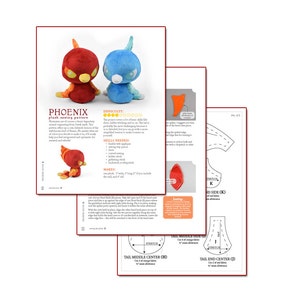 Phoenix Bird Plush .pdf Sewing Pattern image 6