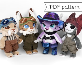 Anthro Wildcat Plush Sewing Pattern .pdf Tutorial