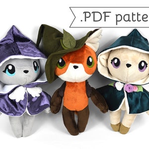 Woodland Witches Anthro Doll Plush Sewing Pattern .pdf Tutorial image 1