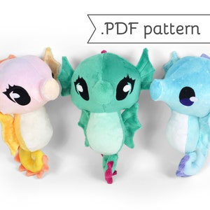 Seahorse Plush Sewing Pattern .pdf Tutorial