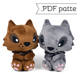 Werewolf Wolf Monster Lycan Lycanthrope Plush Sewing Pattern .pdf Tutorial