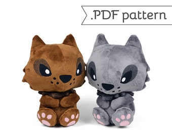 Werewolf Wolf Monster Lycan Lycanthrope Plush Sewing Pattern .pdf Tutorial