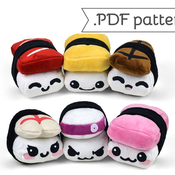 Nigiri Sushi Plush Collection .pdf Sewing Pattern