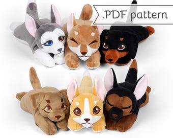 Lap Pets Plush Pet Dogs Sewing Pattern .pdf Tutorial