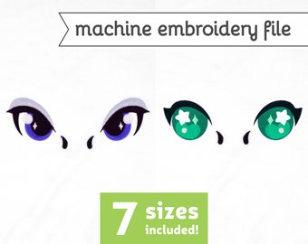 Unicorn Eyes #4 Machine Embroidery File Design for Plush 7 Sizes