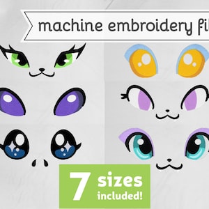 Cute and Creepy Eyes #2 Machine Embroidery File Design for Plush 7 Sizes