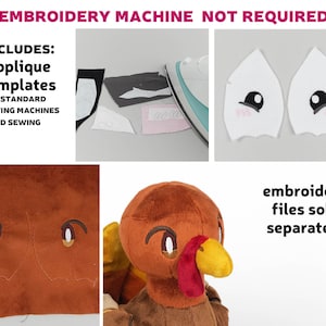 Turkey Plush Animal Sewing Pattern .pdf Tutorial - Etsy