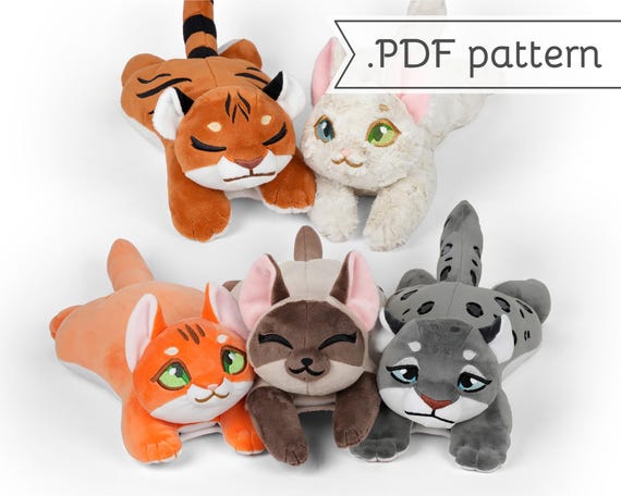 Lap Pets Plush Cats and Wildcats Sewing Pattern .pdf Tutorial - Etsy