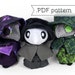 Plague Doctor Plush Sewing Pattern .pdf plus bonus Expansion Pack for Dolls Mask