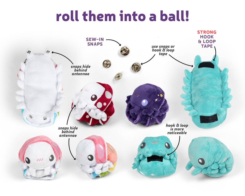 Isopod Roly Poly Pillbug Plush Animal Sewing Pattern .pdf Tutorial Wood Louse image 4