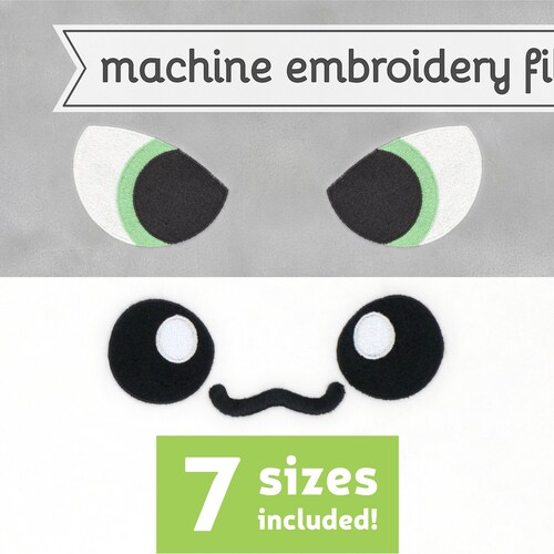 Bug Eyes Machine Embroidery File Design for Plush 7 Sizes Etsy