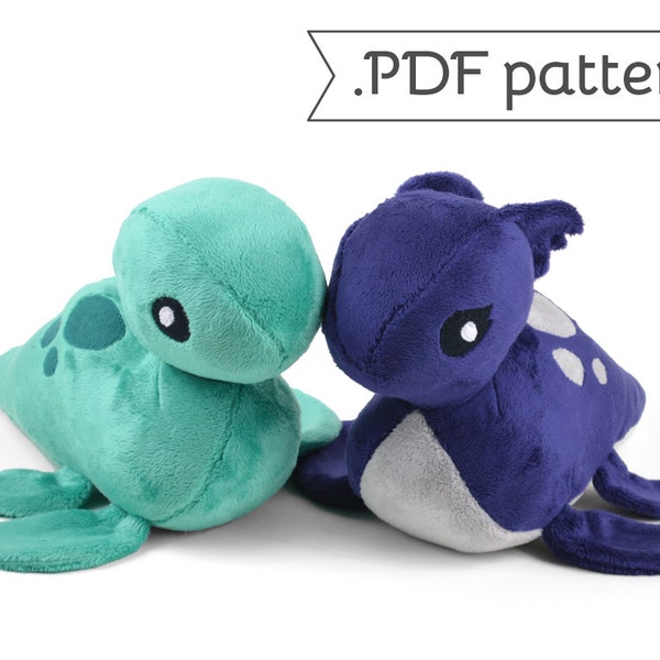 Loch Ness Monster Plush Nessie .pdf Sewing Pattern