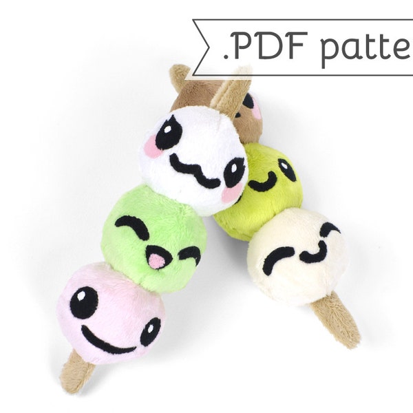 Dango (Skewered Dumplings) Plush .pdf Sewing Pattern