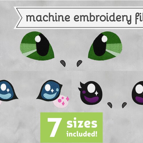 Bug Eyes 2 Machine Embroidery File Design for Plush 7 Sizes Etsy