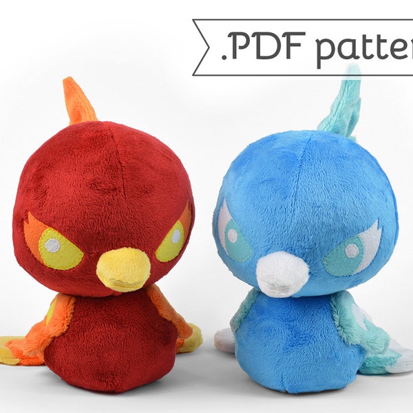 Phoenix Bird Plush .pdf Sewing Pattern