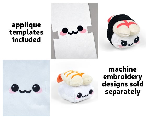 Nigiri Sushi Plush Collection Pdf Sewing Pattern Etsy