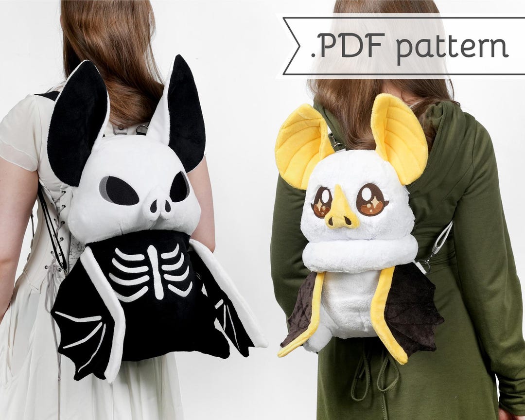 Bat Backpack Plush Sewing Pattern .pdf Tutorial - Etsy