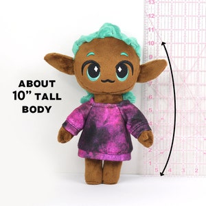 Chibi Human Doll Plush Sewing Pattern .pdf Tutorial with Removable Casual Clothes image 6