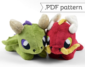 Eastern & Western Laying Dragon Plush .pdf Sewing Pattern