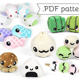 Japanese Snack Pattern Pack - Bundle of 8 .pdf Sewing Patterns