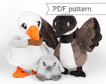 Goose Plush Animal Sewing Pattern .pdf Tutorial Canada