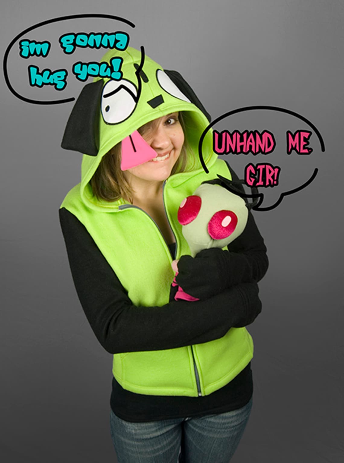 GIR from Invader Zim Costume Hoodie Made to Order Etsy