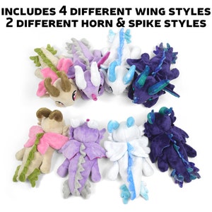 Reversible Dragon Plush Sewing Pattern .pdf Tutorial Chibi Egg Flip image 4