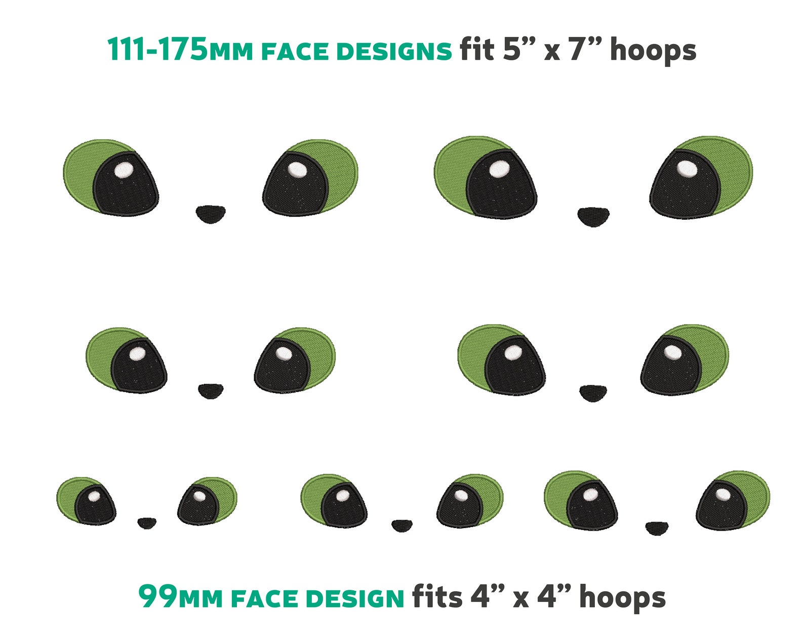 Rabbit Eye Machine Embroidery File Design for Plush 7 Sizes Etsy