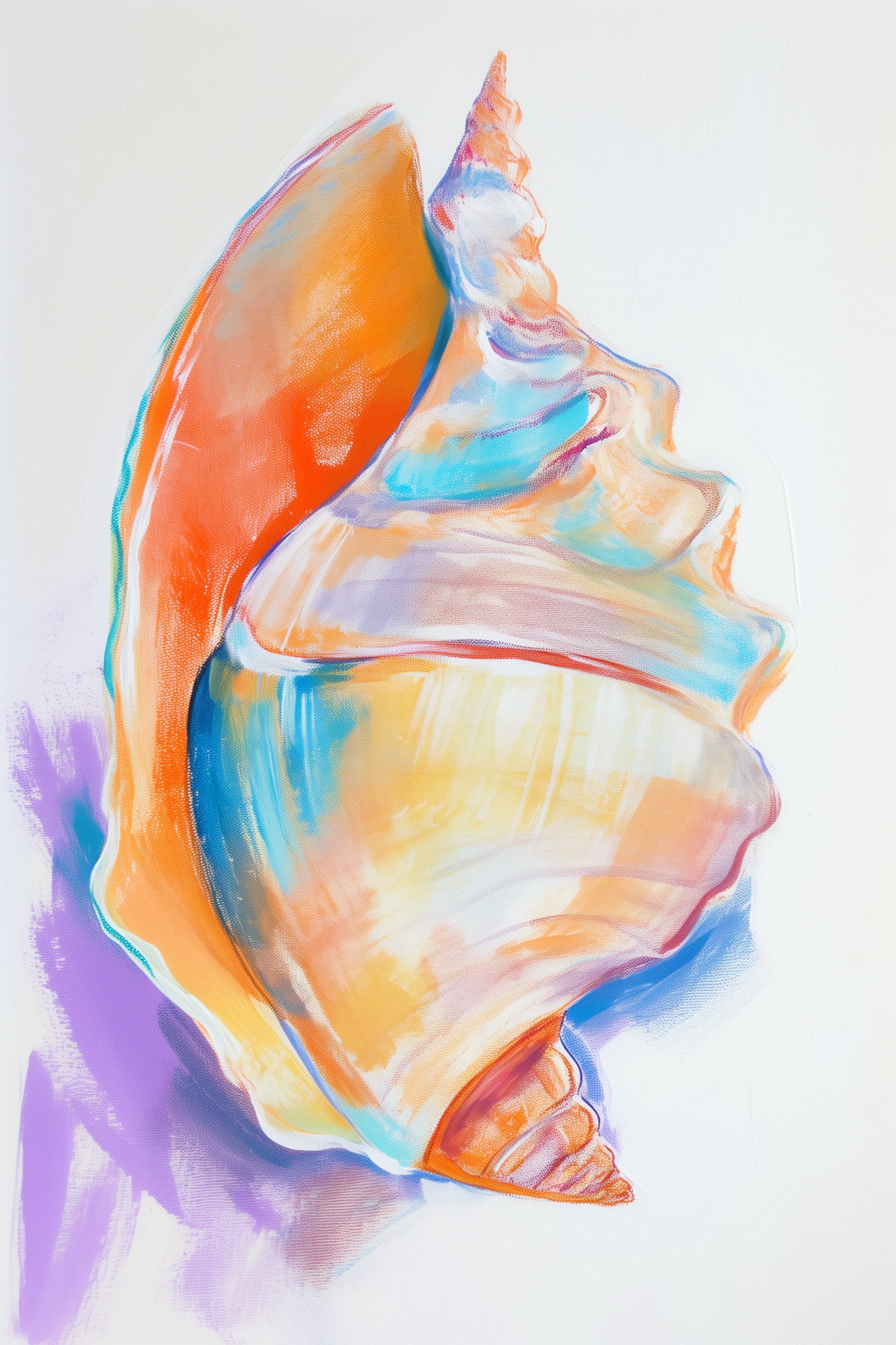 Conch Shell Art: Ocean Inspired Style, Beach House, Coastal Wall Art ...