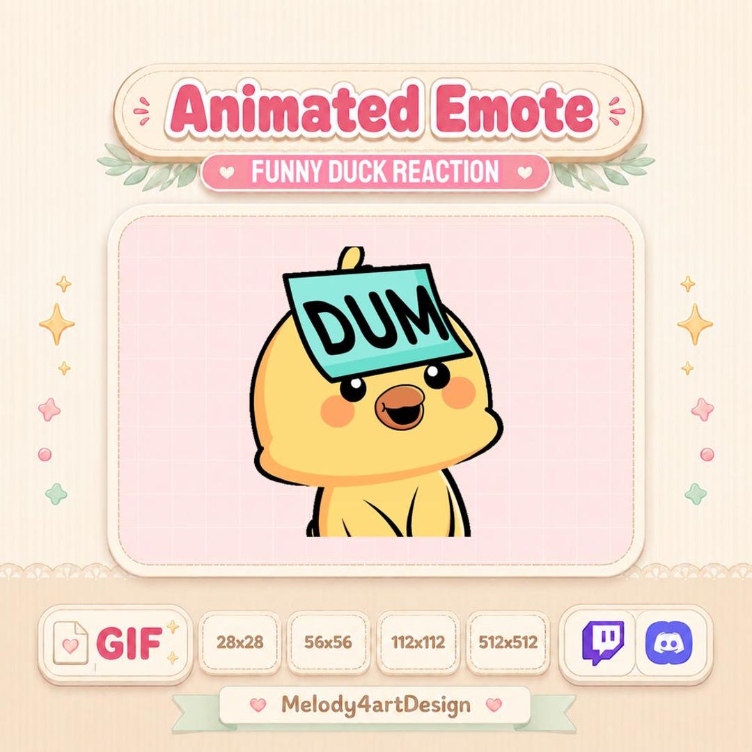 Funny Duck Reaction Emote – Animated Twitch & Discord GIF - Etsy