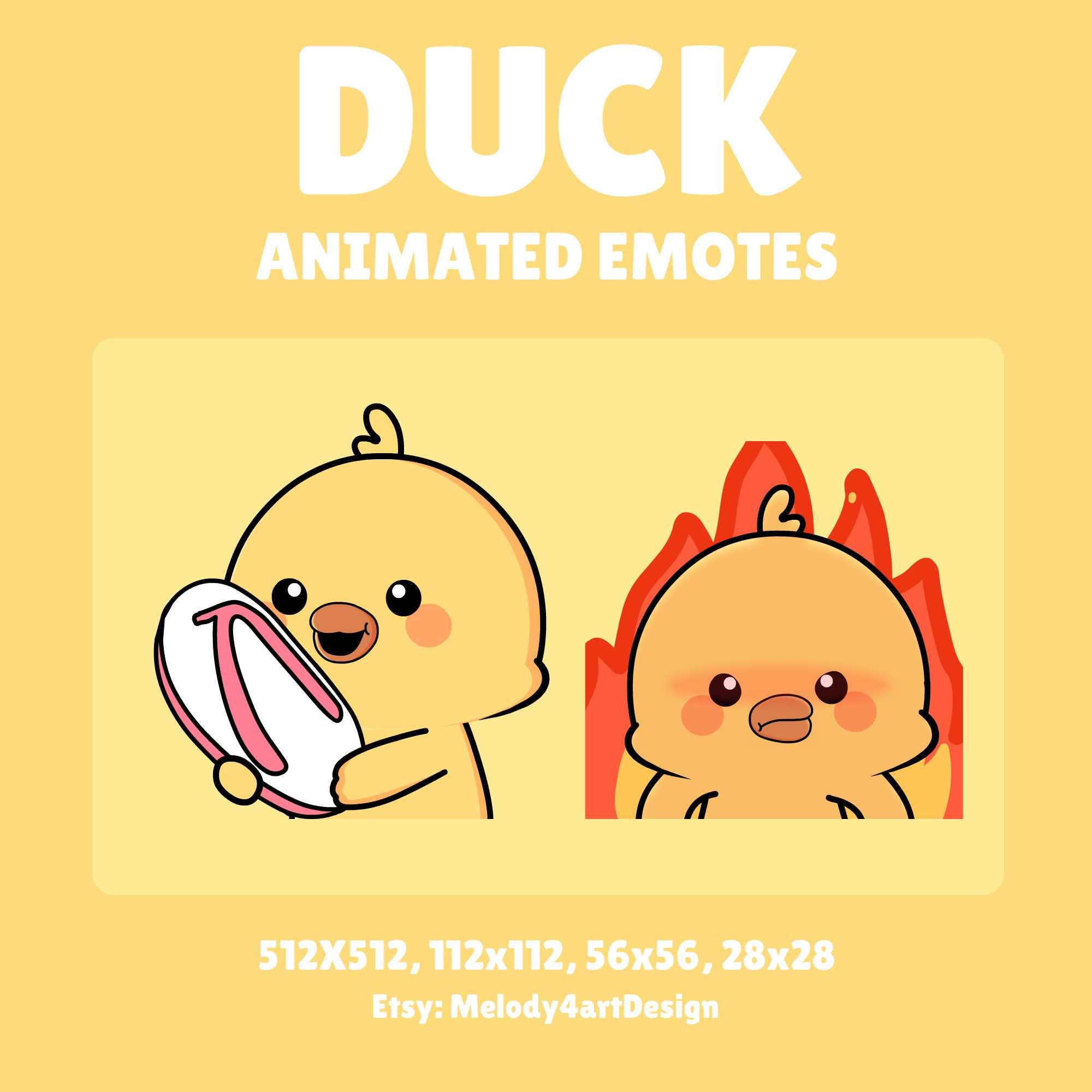 Duck Animated Reaction Pack (2 Emotes) – Twitch & Discord GIF, Instant ...