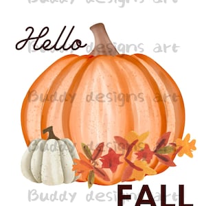 Hello Fall PNG Digital Download - Etsy