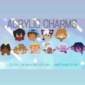 Voltron Legendary Defender VLD 6cm Acrylic Keychain Charms Accessory Collectible