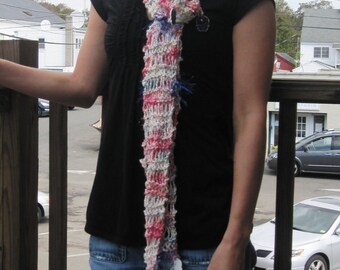 Day of the Dead Hand Knit Scarf