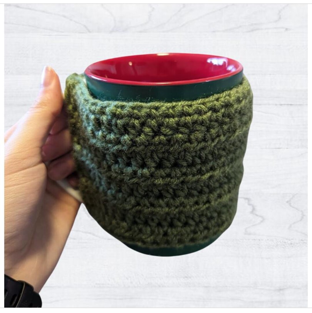 Olive Mug Cozy Sleeve, Coffee And Tea Cup Cover, Gift