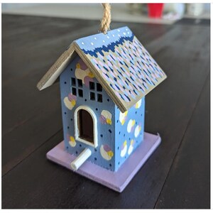 Hand Painted Small Wooden Birdhouse 1